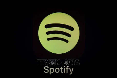 Biểu tượng của dịch vụ phát nhạc số Spotify. (Ảnh minh họa: AFP/TTXVN) 