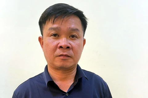 Đối tượng Nguyễn Ngọc Tuấn bị cơ quan công an bắt. (Ảnh: An ninh Thủ đô. )