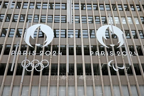 Trụ sở ủy ban tổ chức Olympic Paris 2024 và Paralympic Paris 2024 tại Saint-Denis, ngoại ô Paris, Pháp. (Ảnh: AFP/TTXVN)