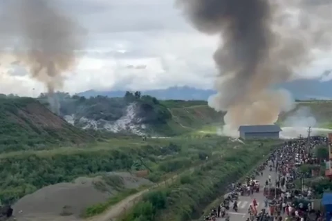 Rơi máy bay ở Nepal. (Nguồn: NDTV)