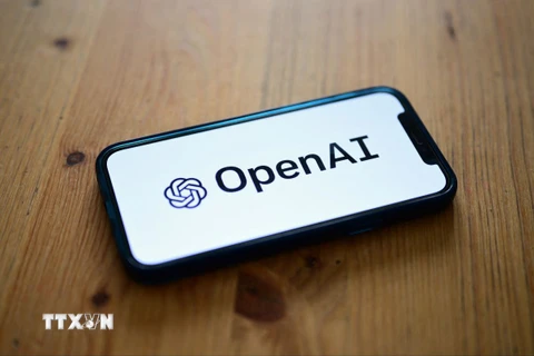 Biểu tượng Tập đoàn công nghệ Mỹ OpenAI. (Ảnh: AFP/TTXVN)