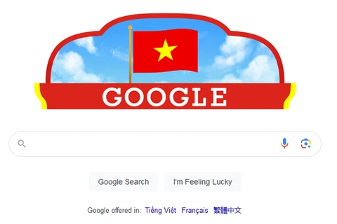 Google đã thay đổi giao diện mừng ngày Quốc khánh của Việt Nam (Ảnh chụp màn hình).