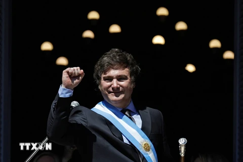 Tổng thống Argentina Javier Milei . (Ảnh: AFP/TTXVN)