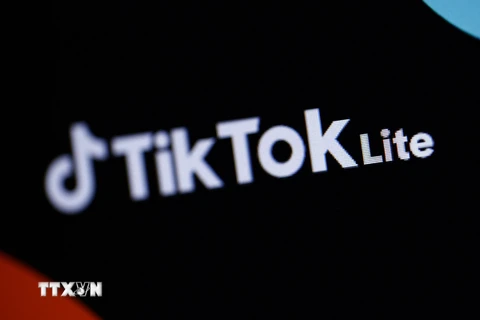 Biểu tượng ứng dụng mạng xã hội TikTok Lite. (Ảnh: AFP/TTXVN)