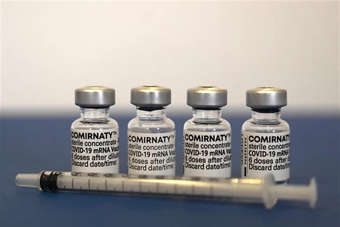 Vaccine ngừa COVID-19 của hãng dược phẩm Pfizer/BioNTech. (Ảnh: AFP/TTXVN)
