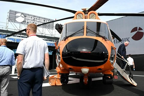 Máy bay trực thăng Mi-171A3 tại triển lãm MAKS-2021. (Nguồn: Sputnik)