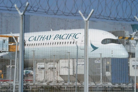 Máy bay của Cathay Pacific tại sân bay quốc tế Hong Kong (Trung Quốc), ngày 20/10/2020. (Nguồn: reuters.com)