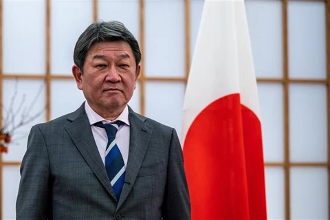 Ngoại trưởng Nhật Bản Toshimitsu Motegi tại một cuộc họp ở Tokyo. (Ảnh: AFP/TTXVN)