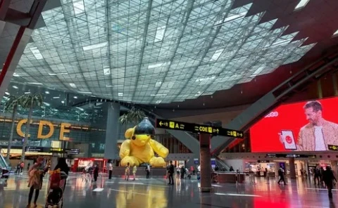 Hành khách ở sân bay quốc tế Hamad ở Doha (Qatar). (Nguồn: hindustantimes.com)