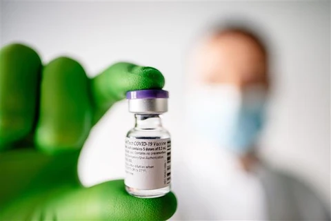 Vaccine phòng COVID-19 do công ty Pfizer (Mỹ) và BioNTech (Đức) bào chế. (Ảnh: THX/TTXVN)