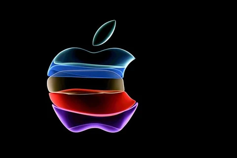 Biểu tượng của Apple tại một sự kiện ở bang California (Mỹ). (Ảnh: AFP/TTXVN)