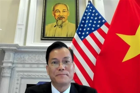 Đại sứ Việt Nam tại Mỹ Hà Kim Ngọc đánh giá cao và mong rằng Sáng kiến Việt Nam Spark sẽ giúp đề xuất các sáng kiến đột phá để Việt Nam có thể vượt qua các thách thức và duy trì đà phát triển. (Ảnh: TTXVN)