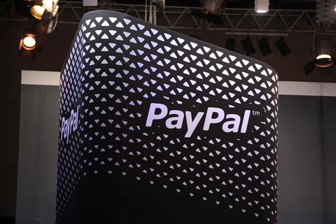 Biểu tượng mạng thanh toán điện tử PayPal tại một sự kiện ở Saint-Denis, gần thủ đô Paris (Pháp). (Ảnh: AFP/TTXVN)
