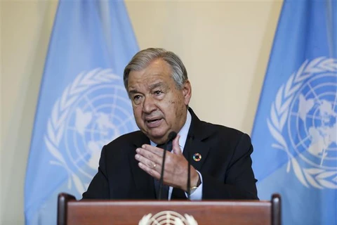 Tổng thư ký Liên hợp quốc Antonio Guterres phát biểu tại cuộc họp Liên hợp quốc ở New York (Mỹ), ngày 20/9/2021. (Ảnh: THX/TTXVN)