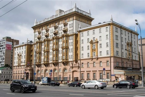Đại sứ quán Mỹ tại Moskva (Nga). (Ảnh: AFP/TTXVN)