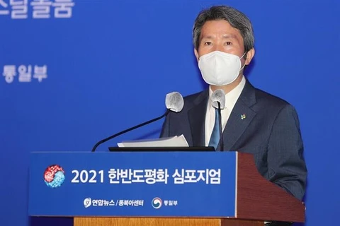 Bộ trưởng Bộ Thống nhất Hàn Quốc Lee In-young. (Ảnh: Yonhap/TTXVN)
