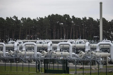 Công trình đường ống dẫn khí đốt Dòng chảy phương Bắc 2 tại Lubmin (Đức), ngày 21/9/2021. (Ảnh: AFP/TTXVN)