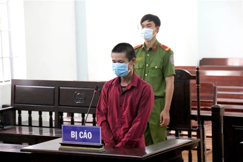 Bị cáo Đào Minh Châu tại Tòa án nhân dân thành phố Phan Thiết (Bình Thuận). (Ảnh: Nguyễn Thanh/TTXVN)