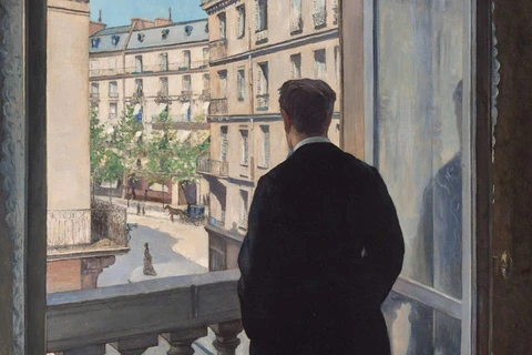 Bức tranh "Người đàn ông trẻ bên cửa sổ" của họa sỹ trường phái ấn tượng người Pháp Gustave Caillebotte. (Ảnh: The Art Newspaper/TTXVN)