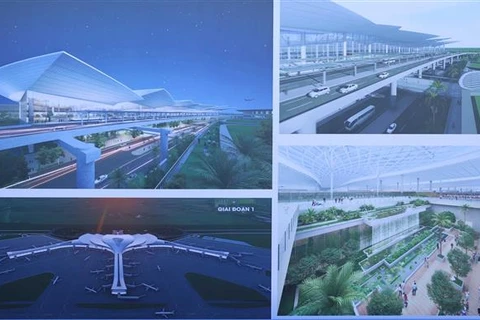 Sơ đồ dự án đầu tư xây dựng cảng hàng không quốc tế Long Thành giai đoạn 1. (Ảnh: Thống Nhất/TTXVN)