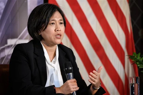 Đại diện Thương mại Mỹ Katherine Tai. (Ảnh: AFP/TTXVN)