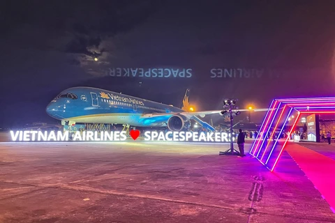 Vietnam Airlines hợp tác SpaceSpeakers Group để quảng bá văn hóa, đổi mới dịch vụ và hình ảnh thương hiệu. (Ảnh: Vietnam+)