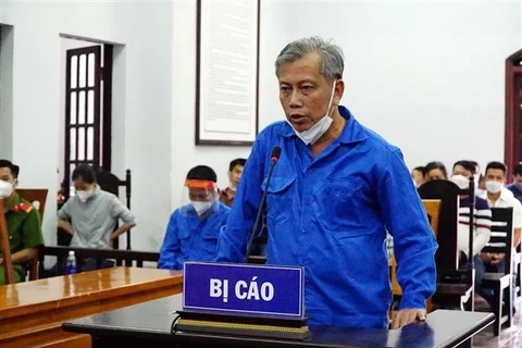 Bị cáo Trịnh Sướng bị tuyên phạt mức án cao nhất với 12 năm tù. (Ảnh: TTXVN)