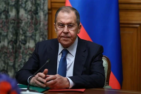Ngoại trưởng Nga Sergei Lavrov tại một cuộc họp ở Moskva. (Ảnh: AFP/TTXVN)