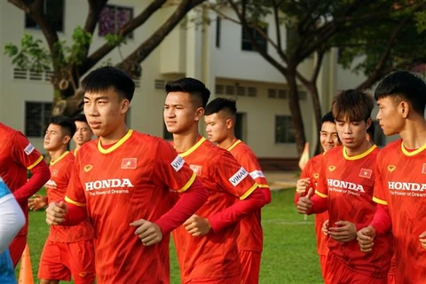 U23 Việt Nam sẽ chạm trán U23 Singapore vào ngày 19/9 trên Sân vận động Prince ở thủ đô Phnom Penh. (Ảnh: Trần Long/TTXVN)