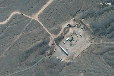 Hình ảnh vệ tinh chụp cơ sở hạt nhân Natanz, phía nam thủ đô Tehran của Iran. (Ảnh: AFP/TTXVN)