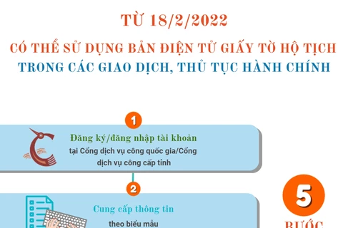 Giao dịch hành chính: Đã có thể dùng bản điện tử giấy tờ hộ tịch