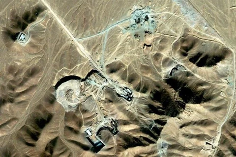 Hình ảnh vệ tinh vị trí cơ sở hạt nhân ngầm Fordow ở ngoại ô thành phố Qom, miền Trung Iran. (Ảnh: news.sky.com/TTXVN)