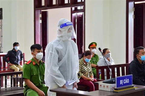 Bị cáo Nguyễn Văn Quốc tại phiên xét xử. (Ảnh: Thanh Tân/TTXVN)