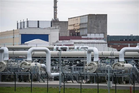Trạm nén khí của hệ thống đường ống dẫn khí Dòng chảy phương Bắc 2, cung cấp khí đốt từ Nga sang Đức qua biển Baltic, tại Lubmin (Đức). (Ảnh: AFP/TTXVN)