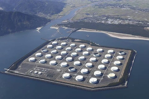 Kho dự trữ dầu quốc gia của Nhật Bản tại tỉnh Kagoshima. (Ảnh: Kyodo/TTXVN)