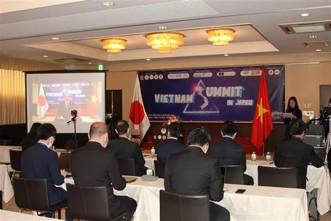 Diễn đàn Trí thức Việt Nam tại Nhật Bản hồi tháng 11/2021 - thảo luận về việc phát triển đất nước thời hậu dịch COVID-19. (Ảnh: Đào Thanh Tùng/TTXVN)