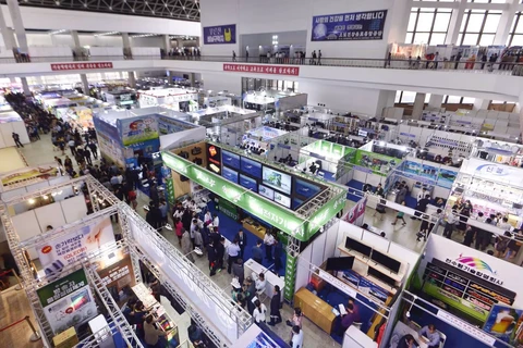 Quang cảnh một hội chợ thương mại quốc tế ở Bình Nhưỡng (Triều Tiên) hồi tháng 5/2019. (Nguồn: scmp.com)
