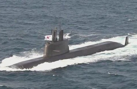 Tàu ngầm Dosan Ahn Chang-ho lớp 3.000 tấn của Hàn Quốc có khả năng phóng tên lửa đạn đạo. (Ảnh: Yonhap/TTXVN)