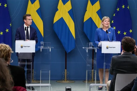 Ngày 16/5/2022, chính phủ Thụy Điển đã chính thức quyết định xin gia nhập NATO. (Ảnh: THX/TTXVN)