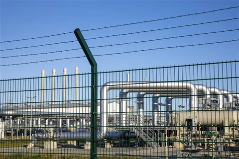 Hệ thống đường ống dẫn khí trên đất liền từ Nga sang Đức Nord Stream 2 ở Lubmin, Đông Bắc Đức. (Ảnh: AFP/TTXVN)