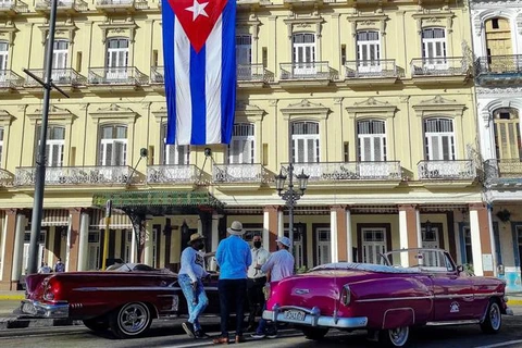 Khách sạn Inglaterra ở Havana (Cuba). (Ảnh: AFP/TTXVN)
