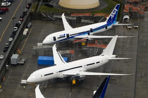 Máy bay của Boeing tại Everett, Washington (Mỹ). (Ảnh: AFP/TTXVN)