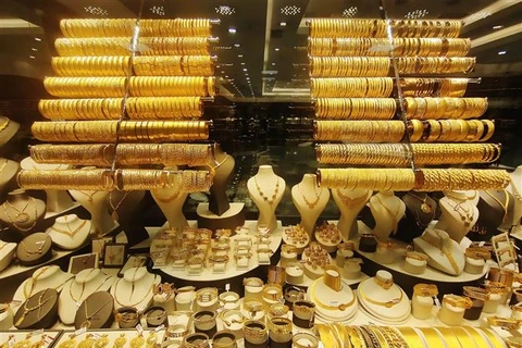 Một cửa hàng vàng ở Istanbul (Thổ Nhĩ Kỳ). (Ảnh: THX/TTXVN)