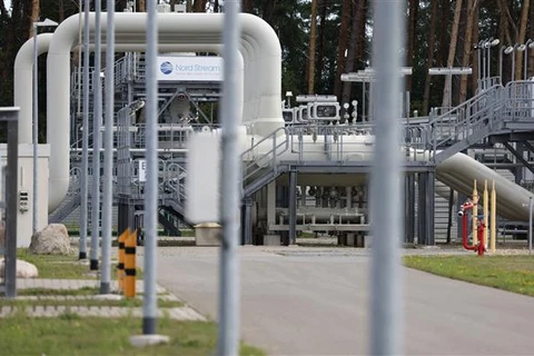 Một đường ống dẫn khí đốt tại Lubmin (Đức), ngày 30/8/2022. (Ảnh: AFP/TTXVN)
