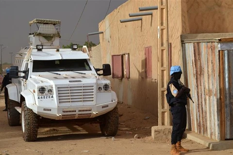 Binh sỹ thuộc phái bộ gìn giữ hòa bình của Liên hợp quốc tuần tra Gao (Mali). (Ảnh: AFP/TTXVN)