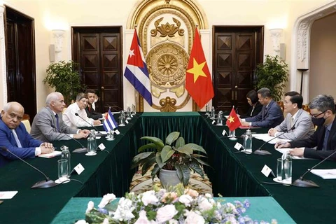 Tham khảo chính trị cấp Thứ trưởng Ngoại giao Việt Nam-Cuba lần thứ 7, ngày 29/8/2022 tại Hà Nội. (Ảnh: An Đăng/TTXVN)