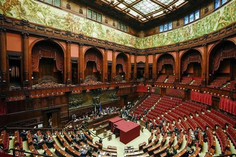 Một phiên họp của Quốc hội Italy tại Rome, ngày 29/1/2022. Ảnh: AFP/TTXVN