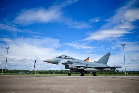 Máy bay chiến đấu Eurofighter tại căn cứ không quân Norvenich (Đức). (Ảnh: AFP/TTXVN)