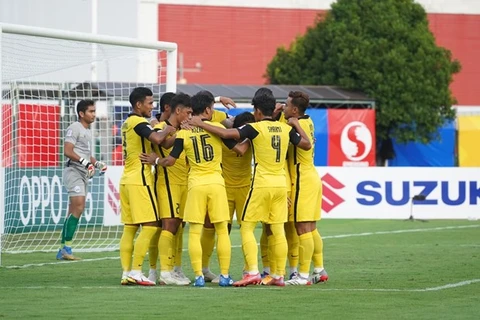 Các cầu thủ Malaysia. (Ảnh: affsuzukicup)