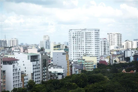 Một góc khu vực trung tâm, Quận 1 (Thành phố Hồ Chí Minh). (Ảnh: Hồng Đạt/TTXVN)